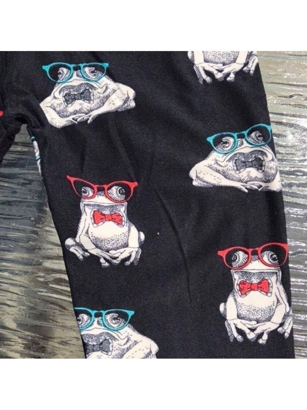 LEGGINGS DEPOT KID'S Blue Frogs Printed Full Length Leggings Size Small NWT